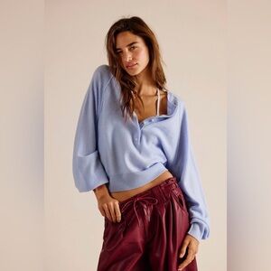 Free people porta cashmere Henley sweater